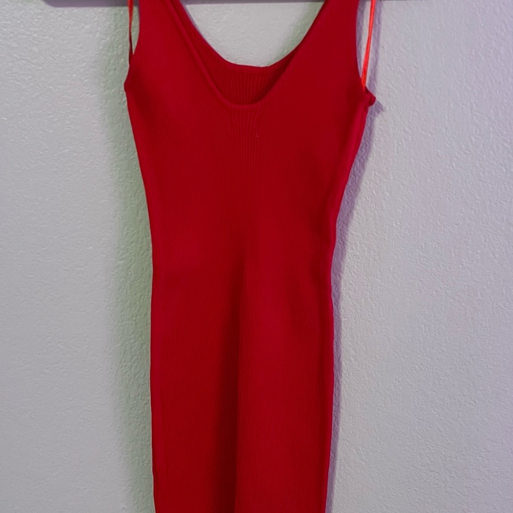 Boutique Brand Bright Red Tight Dress